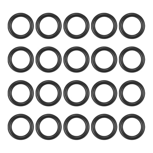 MECCANIXITY Nitrile Rubber O Ring 0.47" OD 0.31" ID 0.08" Width - Pack of 20 Black NBR Sealing Gasket Washer Seal