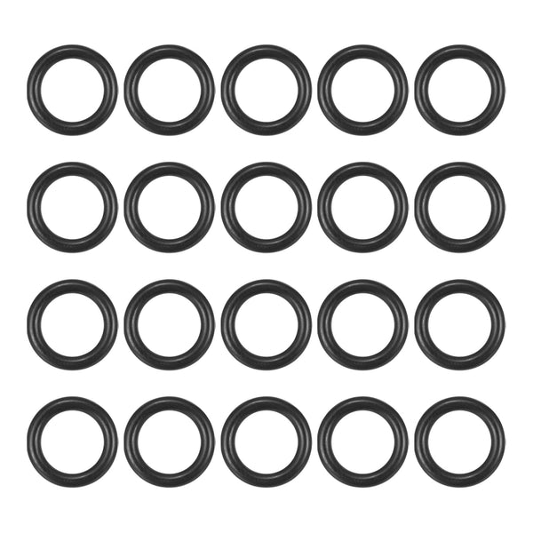MECCANIXITY Nitrile Rubber O Ring 0.47" OD 0.31" ID 0.08" Width - Pack of 20 Black NBR Sealing Gasket Washer Seal