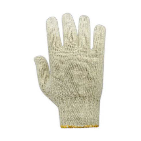 MAGID KnitMaster Standard Weight Machine Knit Gloves, 12 Pairs, Men s Size 8/M, Natural