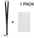 YOUOWO Clear ID Badge Holder Vertical with Black Lanyards, Detachable Buckle Safety Lanyard