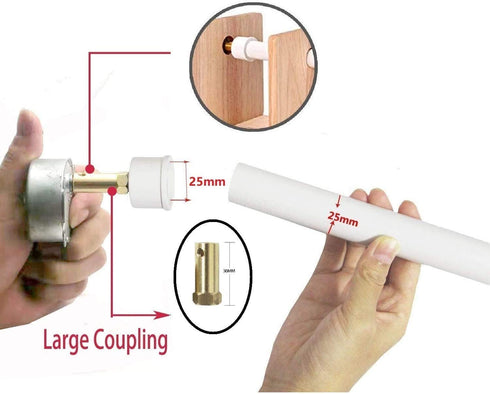 2PCS Synchronous Motor 50/60Hz AC 100~127V CCW/CW 4W with 7mm Flexible Coupling Connector, 6ft Power Cord