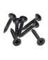 100pcs #6 x 1 Flat Head Phillips Drywall Screws, Carbon Steel 1022A, Black Phosphate