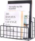 Desk Organizer, 3-Section Vertical Magazine Rack, Metal File Sorter, Document Organizer for Office Desk (Black)