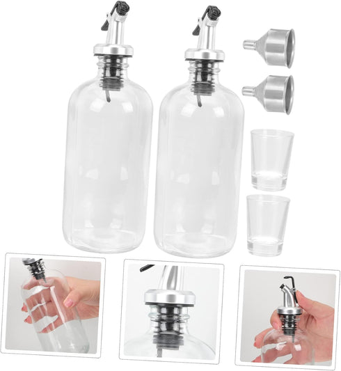 500ml Mouthwash Supply Glass Dispenser Elegant Bathroom Accessories Organizer Multi-purpose Dispenser