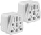 US Plug Adapter for USA: EU, UK, Australia, JP, Asia, Italy, Swiss - Convert Round to Flat Pin to USA Type B 3-Prong