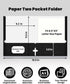 SUNEE Folders with Pockets, 50 Pack, 3 Hole Punched, Black, 2 Pocket Folders for School Office Home