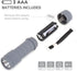 6-Pack Small Flashlights Set - Super Bright 100 Lumen LED Flashlight with 18 AAA Batteries Included