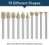Diamond Grinding Burr Bit Set, 20Pcs Rotary Tool Accessories for Stone, Ceramic, Glass Carving