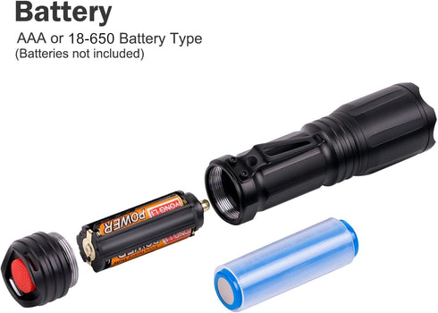 4 1 LUMENSHOOTER Upgraded Zoomable Red Flashlight, Color in Flash Light, Green Red Blue White Multi-Color RGBW Led