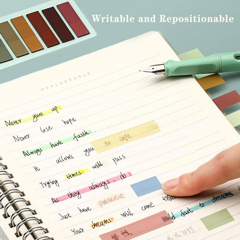 ELII 600 Pcs Page Markers, Sticky Index Tabs, Transparent Sticky Notes, Writable Flag Tabs Stickers