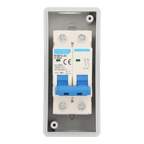 PV Solar Disconnect Switch Kit, BOB7Z 63A 1000V DC Overvoltage Waterproof Isolator Circuit Breaker for RV