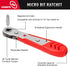STREBITO Right Angle Screwdriver Low Profile 26 Piece Ratchet Set, Mini 1/4 Bit Tool for Tight Spaces