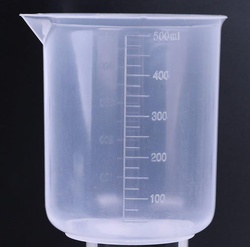 Shapenty Clear Plastic Graduated Measuring Beaker Set - 5 Sizes (50ml, 100ml, 250ml, 500ml, 1000ml), 5PCS
