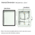 LeMotech Electrical Box, IP67 Waterproof Hinged Cover Junction Box, ABS Plastic with Mounting Plate