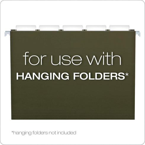 Pendaflex Hanging File Folder Tabs, 100 Sets of 2" Labels and Inserts for Hanging Files