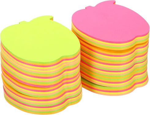 PATIKIL 2.7 x 2.7 Inch Fruit Shape Sticky Notes, 12 Pads Cute Self-Stick Memo Pads, 100 Sheets/Pad, 5 Bright Colors for