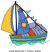 Azeeda (DW00162638) 'Toy Sailing Boat' White Premium Vinyl Decal Sticker Waterproof, Durable & Easy to Apply - Ideal