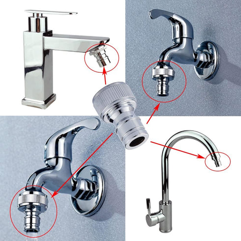 Faucet Quick Connector Adapter, Thread Connecting Aerator Adapter for Dishwasher Washing Machine (G1/2 Hose Thread)
