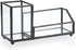 Hipiwe Glass Business Card Holder, Metal Pen Pencil Storage for Desk, Clear Business Card Display Organizer (Black)