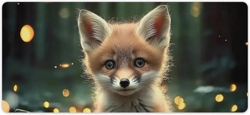 KRECDKQ Fox Baby Forest Night Lights Large Mouse Pad Gaming Mousepad Desk Pad