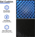 Tailbone 15.35 12.6 Blue Gel TPU Seat Cushion Contoured Honeycomb Cooling Gel Cushion for Long Sitting, Pressure Relief