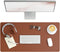 Smead Desk Pad, Vegan Leather Mat with Non-Slip Faux Suede Backing, Perfect Desk Organizer for Office Decor (Saddle)