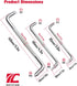 ROTATION 3pcs Offset Screwdriver Set with Magnetic Head, Z-type Screw Drive, Philips and Flathead
