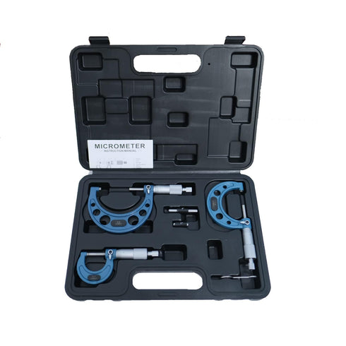 Outside Micrometer Set - HDLNKAK 0-3" Machinist Micrometer, 3 Pcs with 0.0001" Graduation and Case
