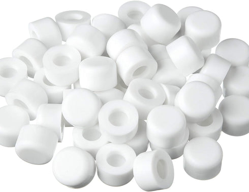 Outus 15 Pcs Rubber Door Stop Caps Tips Bumpers for Wall and Floor Protection, Universal Size (White)