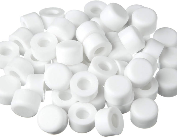 Outus 15 Pcs Rubber Door Stop Caps Tips Bumpers for Wall and Floor Protection, Universal Size (White)