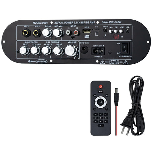Hosyond D800 Bluetooth Receiver Amplifier 2.1 Channel 50W2 + 100W Subwoofer, Hi-Res Audio