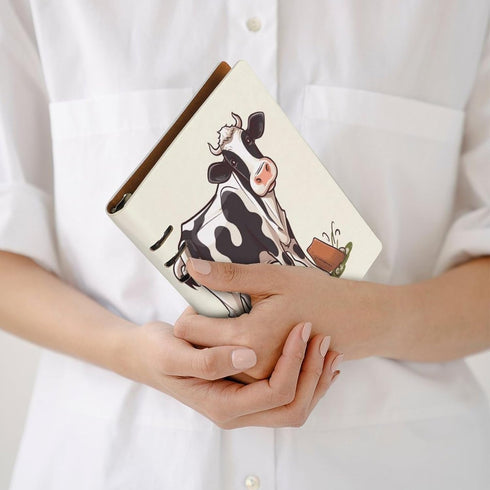 A5 90 VstaDank Dairy Cow Notebooks Hardcover Spiral Notebook Removable College Ruled Paper Leather Journal Notebooks