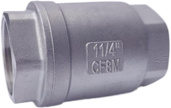 1-1/4” Stainless Steel Vertical Check Valve DN32, NPT Female Threaded for Oil-Water Backflow Prevention