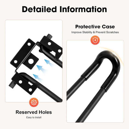 Netcoin 28", 4PCS Foldable Table Legs Folding Hairpin Table Legs DIY Furniture Legs Black Metal Folding Table Legs