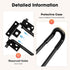 Netcoin 28", 4PCS Foldable Table Legs Folding Hairpin Table Legs DIY Furniture Legs Black Metal Folding Table Legs