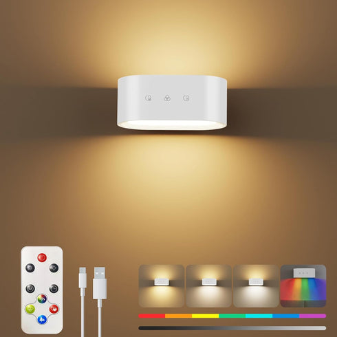 Kitloo Wall Lights, LED Wall Sconces Battery Operated Wall Lamp Ambient Lighting,