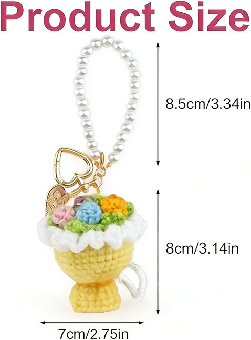 Generic 3D Sunflower Pop Up Card + Crochet Flower Keychain - Mother's Day Pop Up Gift Card for Mom, Grandma, Wife
