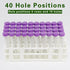 Plastic Test Tube Rack for 20mm, 40 Wells, Detachable (White, 40 Hole)