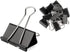ZZTX Small Size Black Binder Clips, 0.75 Inches, 36 Pack Paper Clamps