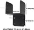 6 Pack Black Post Joist Anchor Connector Carbon Steel, Fit 4x4, 4x6, 4x8 Joist Truss Beam Stabilization