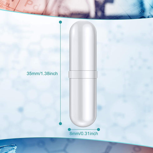 Magnetic Stir Bar White Stir Rod with Ring Shape Magnet Stirrer Mixer for Laboratory (16 Pieces, 35 mm/1.38 Inch)