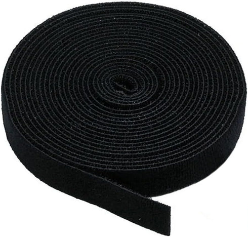 Monoprice Hook and Loop Fastening Tape - 3-Pack, 0.75 Inch, Black, 5 Yard Per Roll