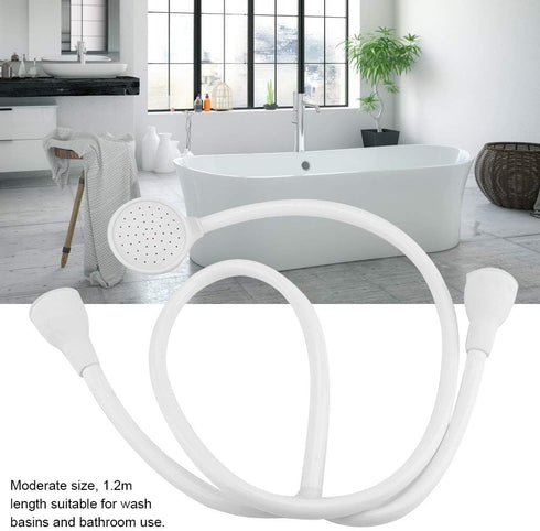 1.2m Push On Bath Shower Head, Push On Bath Shower Head, Hot and Cold Shower Hose for Washing, Shampooing, Pets