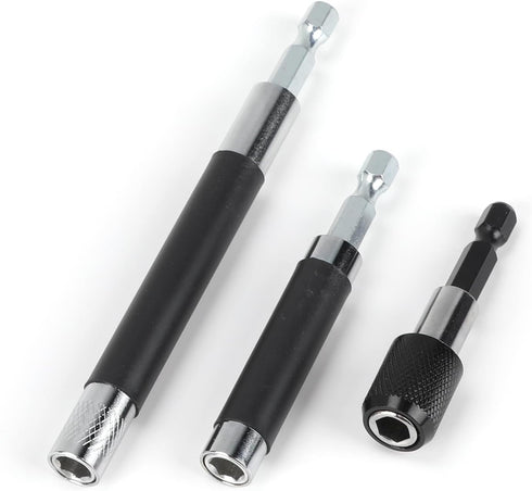 Magnetic Drill Extension Bit Holder Set of 3 - Screw Holder Guide Drill Bit Tip Holder with 1/4 Inch Hex Shank