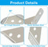 Jiozermi 20PCS 90 Stainless Steel Furniture Corner Connector, Silver Shelf Brackets Metal Corner Brackets for Wood L