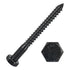 Party Animal Hex Head Lag Screws, 5/16" x 5-1/2", 10PCS Stainless Steel Black Zinc Lag Bolts for Wood