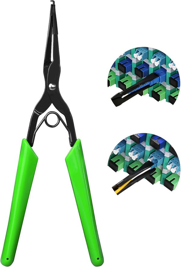 Optical Fiber Pliers, Fiber Optic Connector Tool for Insertion and Removal, Long Nose Pliers for SC and LC Connectors