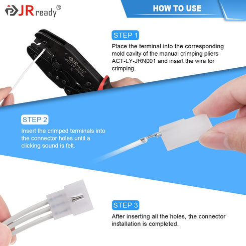 JRready ST6429 12 Pin Power Connector (4 Matched Sets), 6.35mm Diameter Pin and Sockets, Compatible with Molex MLX