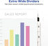 Avery Extra-Wide Big Tab Insertable Dividers for 3 Ring Binders - 5 Tab Sets, White Paper, Clear Tabs, 6 Sets (41121)