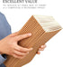 Bulk A5 Journal Notebook, Kraft Cover, 80 Pages Lined Paper for School Supplies, 10 Pack
